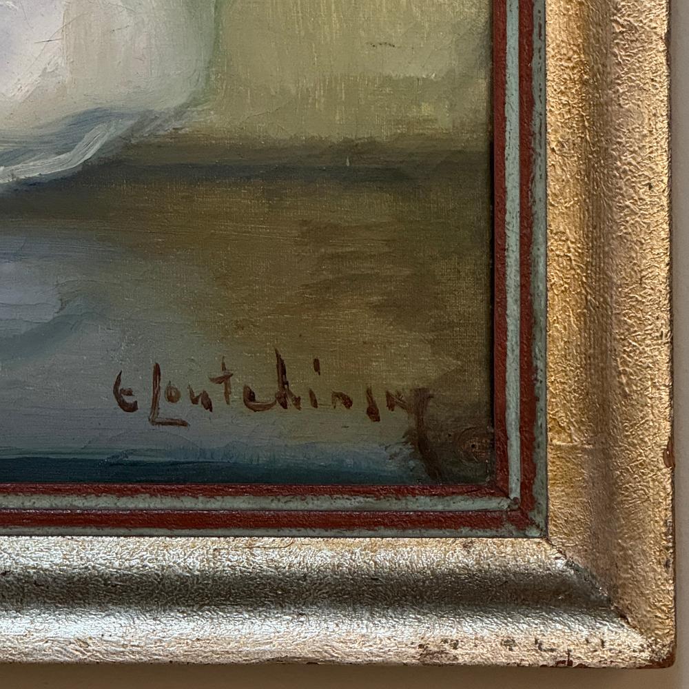 Antikes gerahmtes Ölgemälde auf Leinwand von Euphrasia Loutchinsky (1887-1974) im Angebot 7