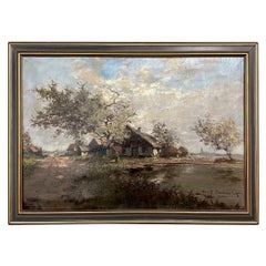 Antique Framed Oil Painting on Canvas by Henri J. Pauwels (1903-1983) Antique Framed Oil Painting on Canvas by Henri J. Pauwels (1903-1983)
