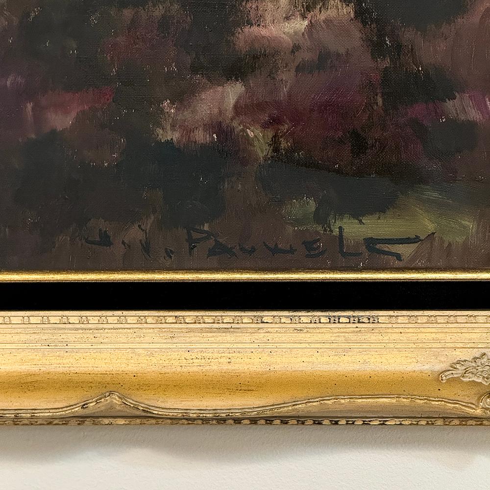 Antique Framed Oil Painting on Canvas by Henri Joseph Pauwels (1903-1983) For Sale 5