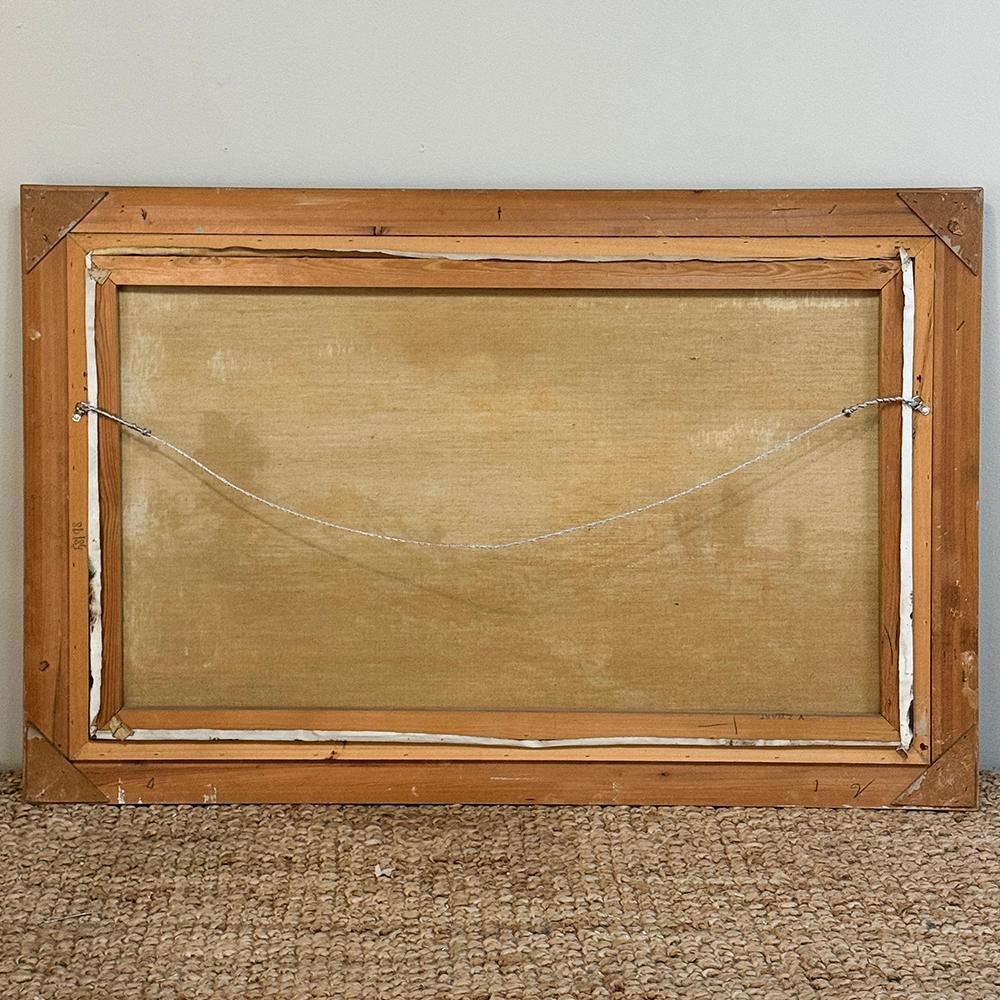 Antique Framed Oil Painting on Canvas by Henri Joseph Pauwels (1903-1983) For Sale 8