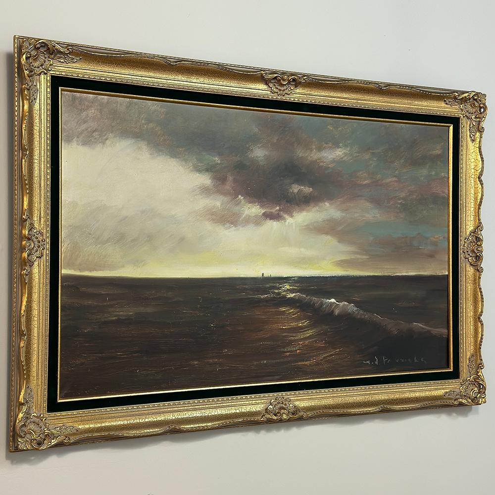 Expressionist Antique Framed Oil Painting on Canvas by Henri Joseph Pauwels (1903-1983) For Sale