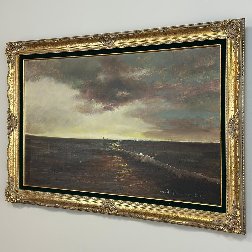 Belgian Antique Framed Oil Painting on Canvas by Henri Joseph Pauwels (1903-1983) For Sale