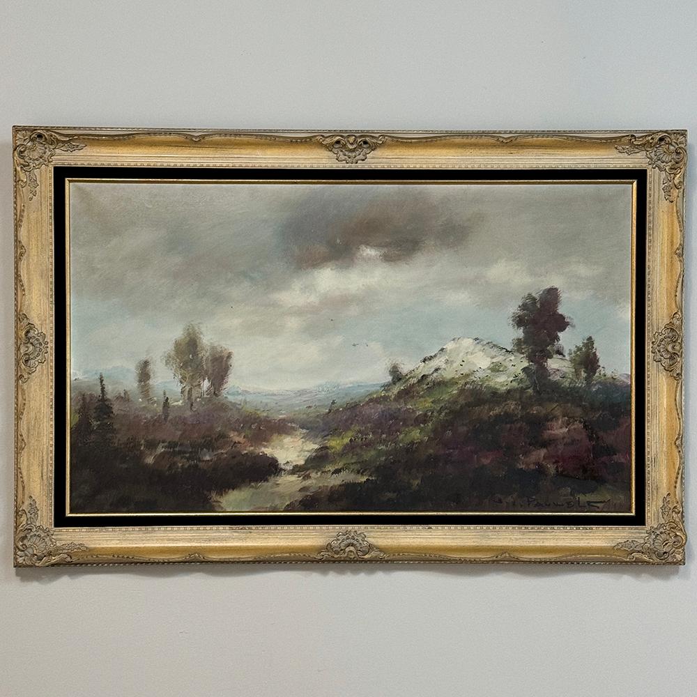 Hand-Painted Antique Framed Oil Painting on Canvas by Henri Joseph Pauwels (1903-1983) For Sale