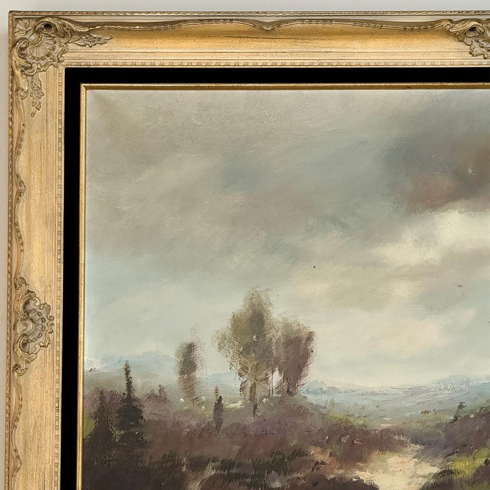Antique Framed Oil Painting on Canvas by Henri Joseph Pauwels (1903-1983) In Good Condition For Sale In Dallas, TX