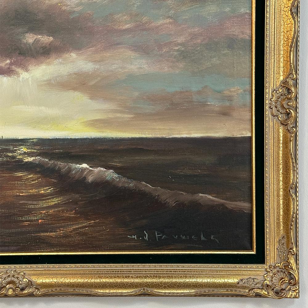Antique Framed Oil Painting on Canvas by Henri Joseph Pauwels (1903-1983) For Sale 1
