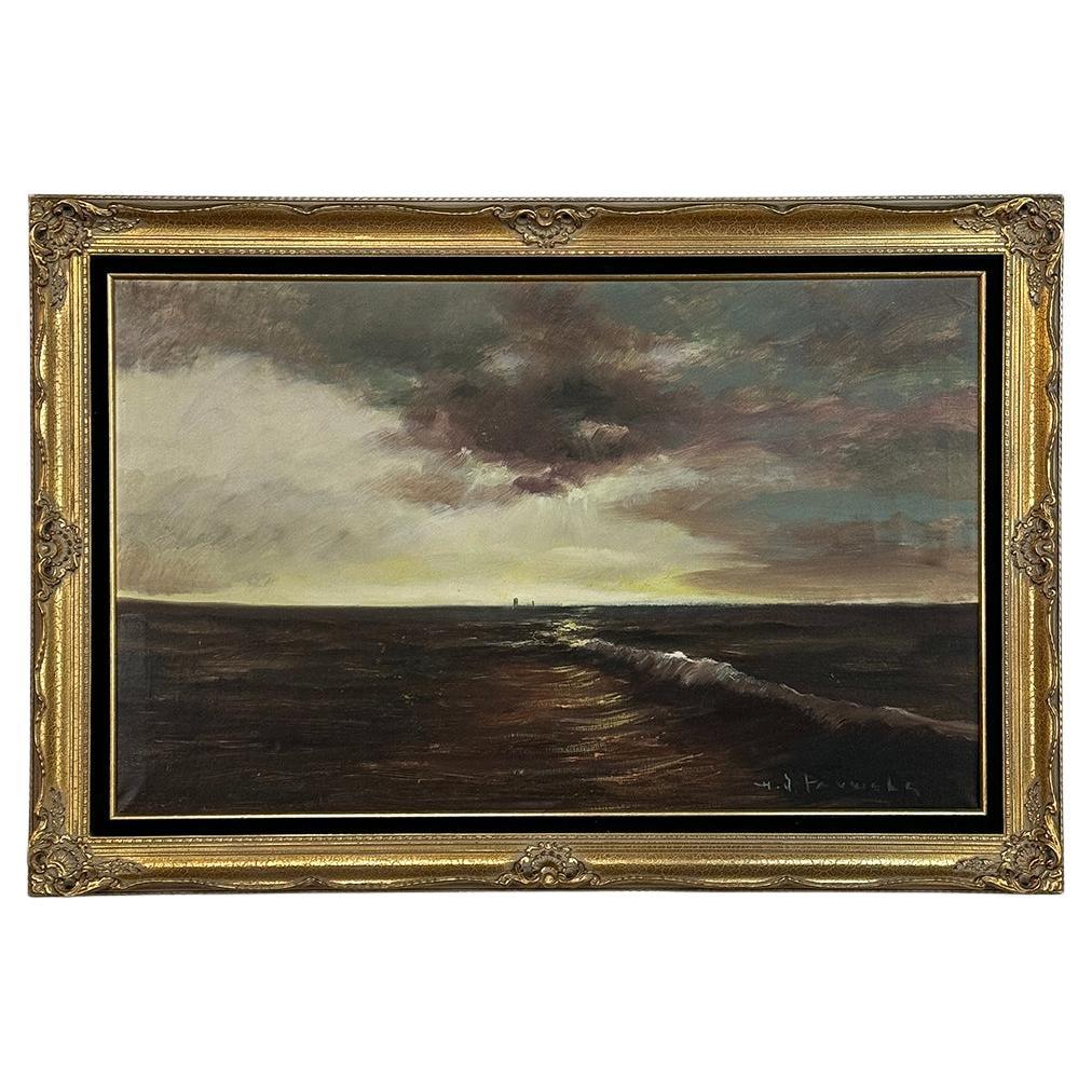 Antico dipinto a olio su tela con cornice di Henri Joseph Pauwels (1903-1983)