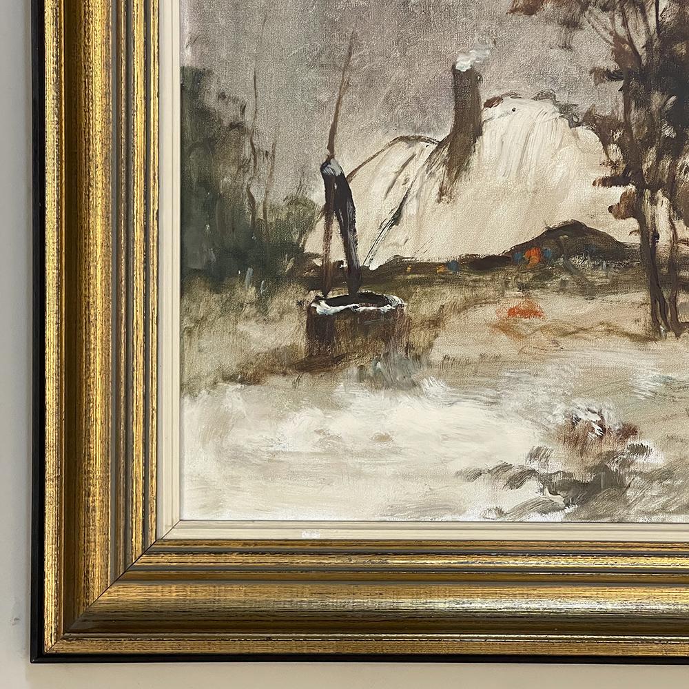 Antique Framed Oil Painting on Canvas by Henri Joseph Pauwels For Sale 1