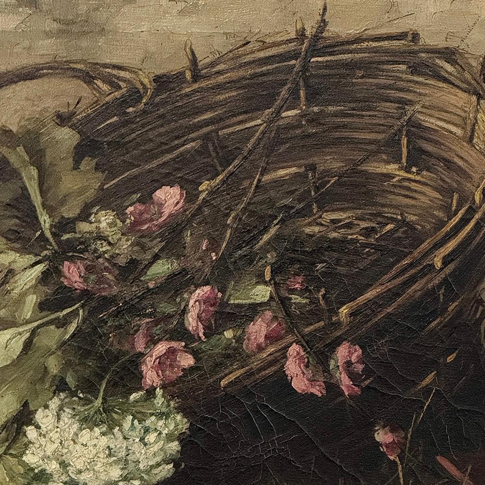 Peinture à l'huile ancienne encadrée sur toile de Jan Deckers en vente 3