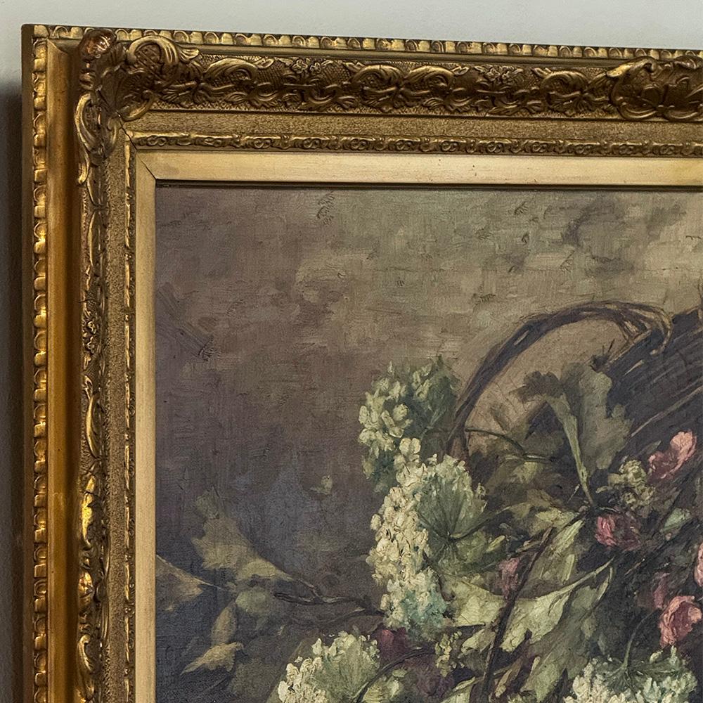 Peinture à l'huile ancienne encadrée sur toile de Jan Deckers en vente 6