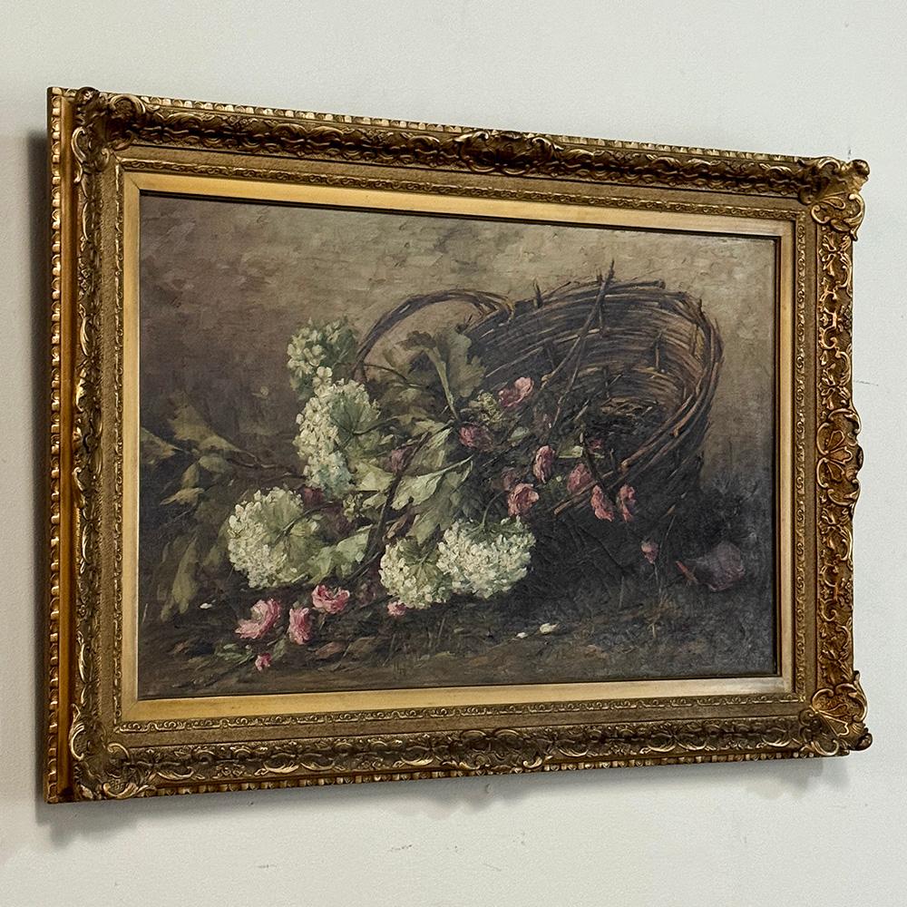 Belge Peinture à l'huile ancienne encadrée sur toile de Jan Deckers en vente
