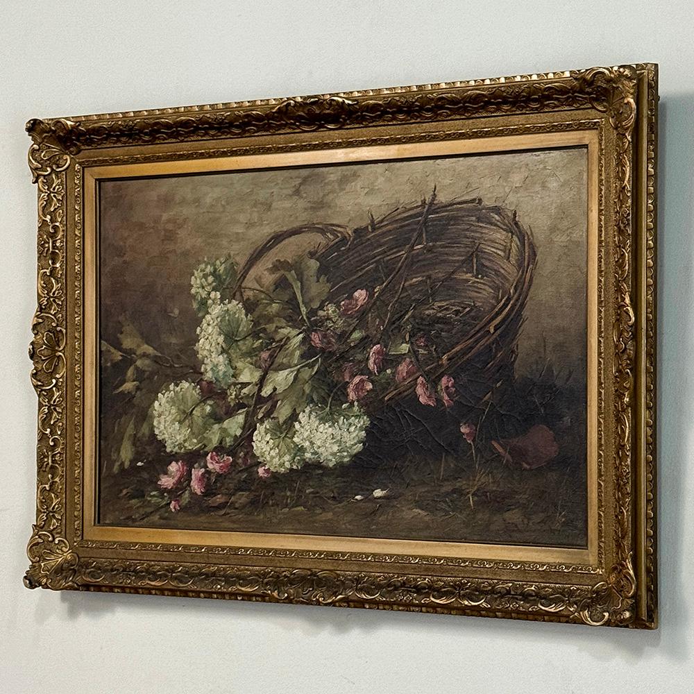 Peinture à l'huile ancienne encadrée sur toile de Jan Deckers Bon état - En vente à Dallas, TX