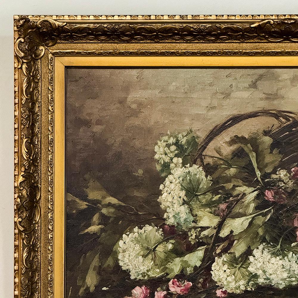 Début du 20ème siècle Peinture à l'huile ancienne encadrée sur toile de Jan Deckers en vente