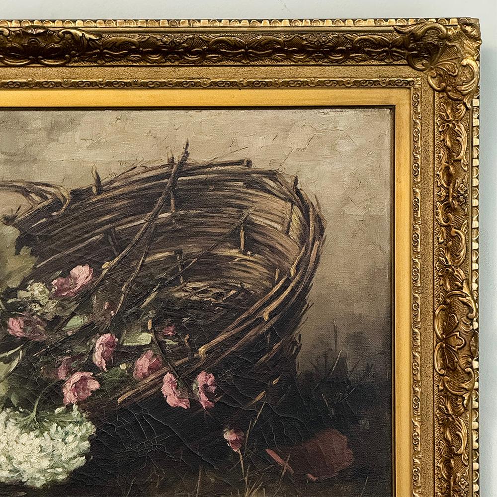Toile Peinture à l'huile ancienne encadrée sur toile de Jan Deckers en vente