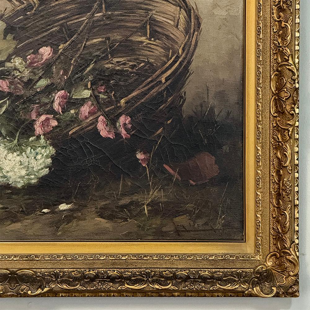 Peinture à l'huile ancienne encadrée sur toile de Jan Deckers en vente 1