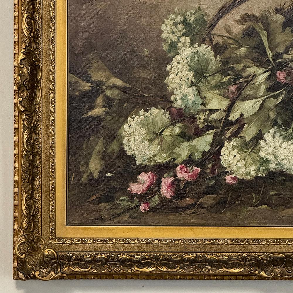 Peinture à l'huile ancienne encadrée sur toile de Jan Deckers en vente 2