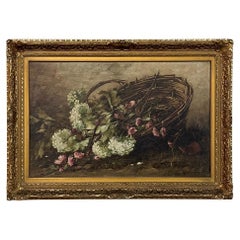 Antique Framed Oil Painting on Canvas by Jan Deckers
