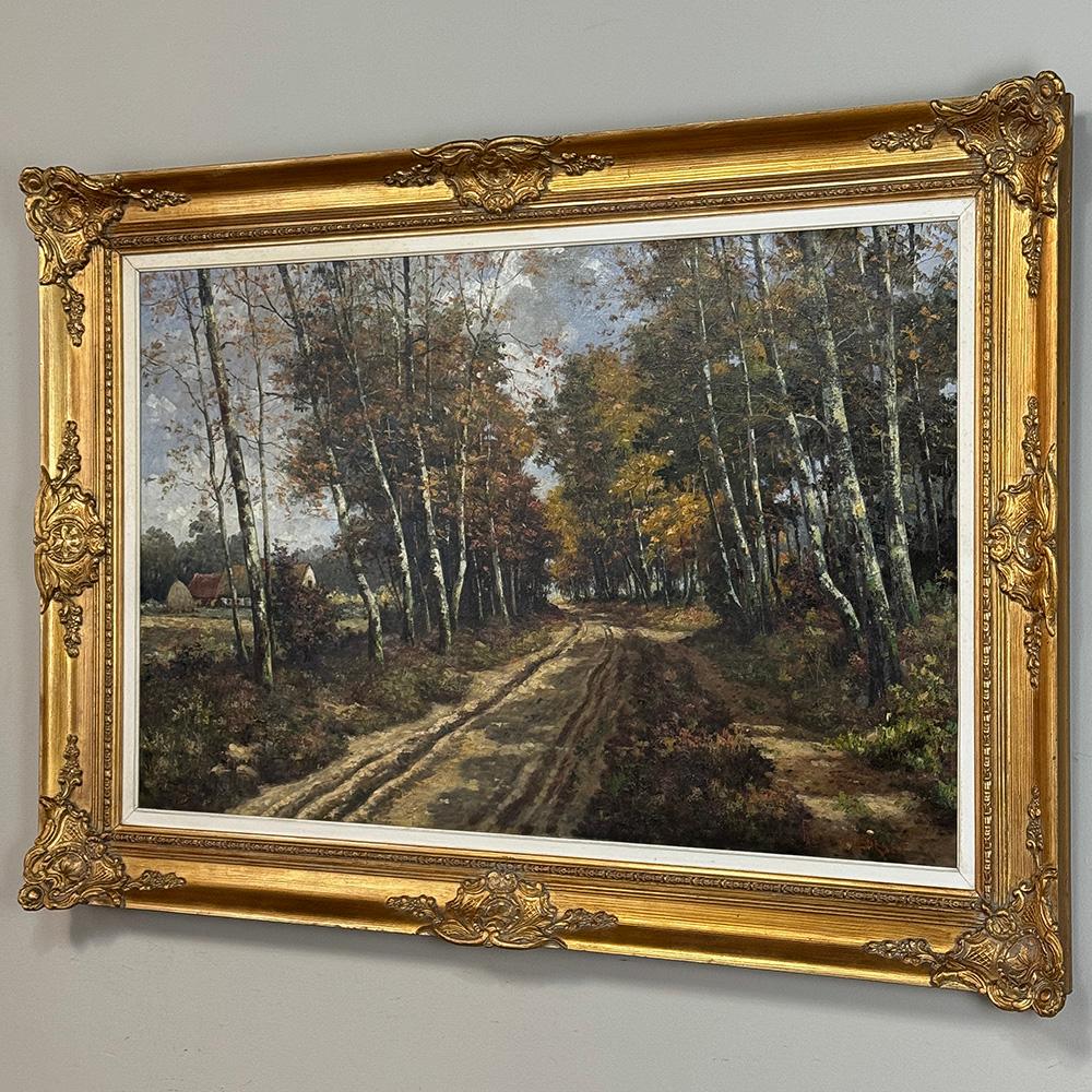 Antikes gerahmtes ölgemälde auf leinwand von Jan Van Genesen (1887-1945) (Postmoderne) im Angebot