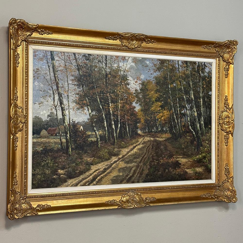 Antikes gerahmtes ölgemälde auf leinwand von Jan Van Genesen (1887-1945) (Belgisch) im Angebot