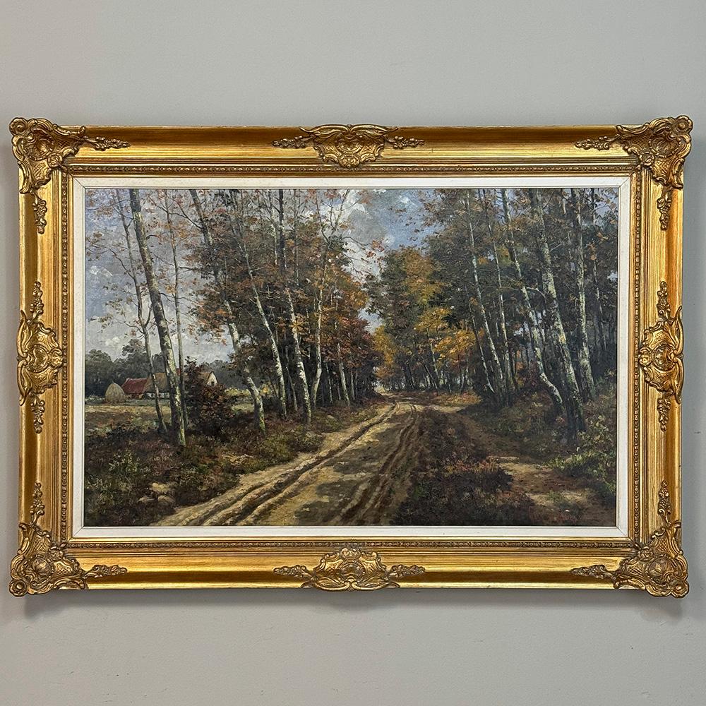 Antikes gerahmtes ölgemälde auf leinwand von Jan Van Genesen (1887-1945) (Handbemalt) im Angebot