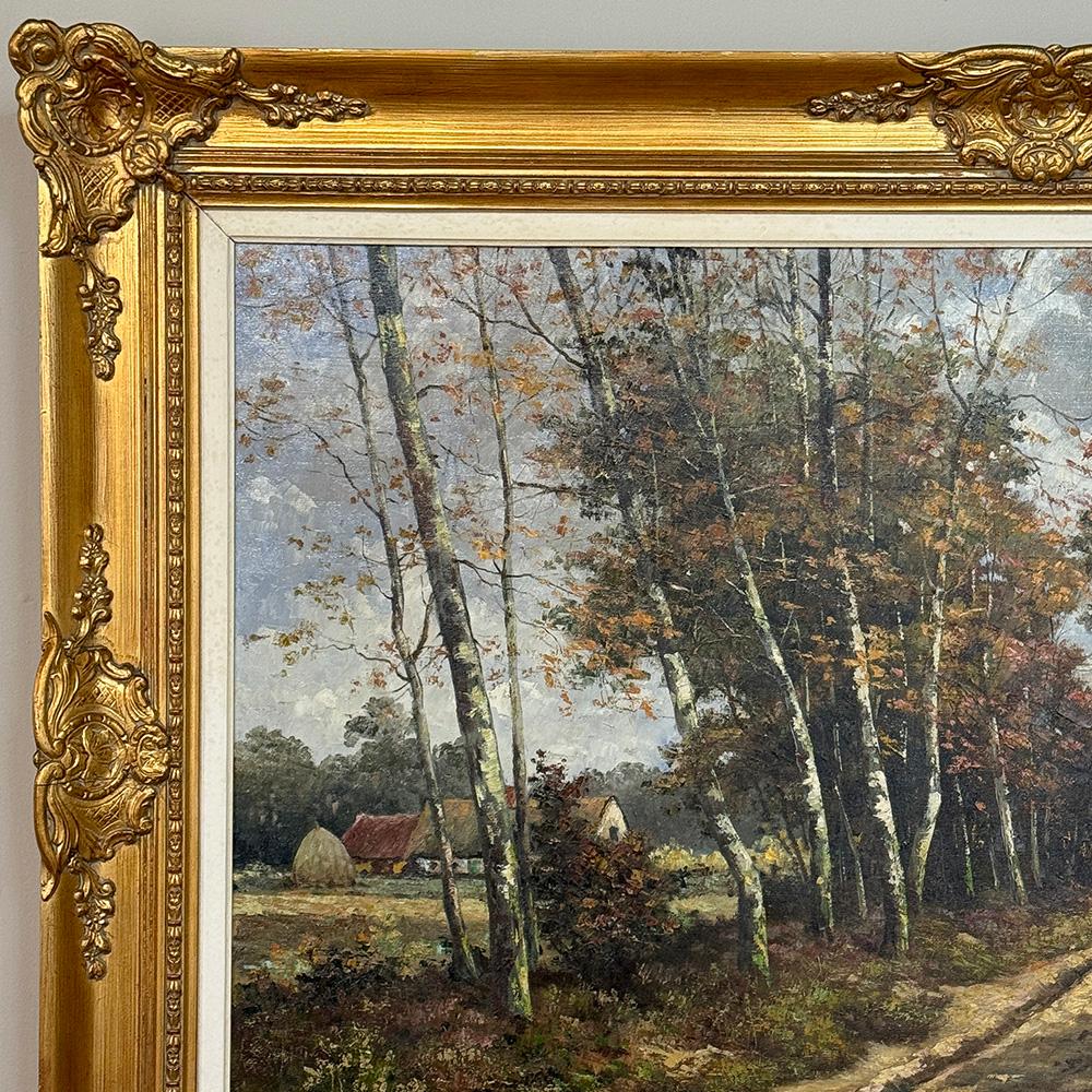 Antikes gerahmtes ölgemälde auf leinwand von Jan Van Genesen (1887-1945) im Zustand „Gut“ im Angebot in Dallas, TX