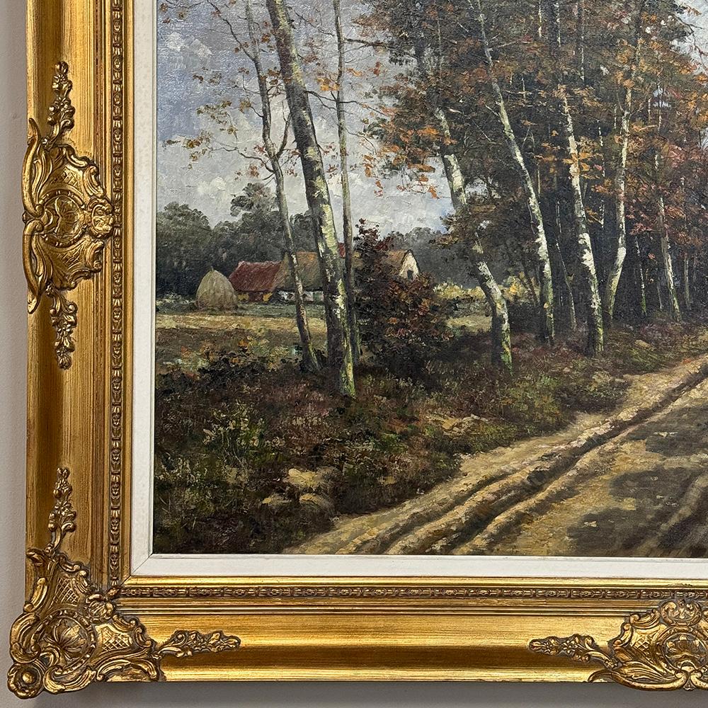 Antikes gerahmtes ölgemälde auf leinwand von Jan Van Genesen (1887-1945) im Angebot 1