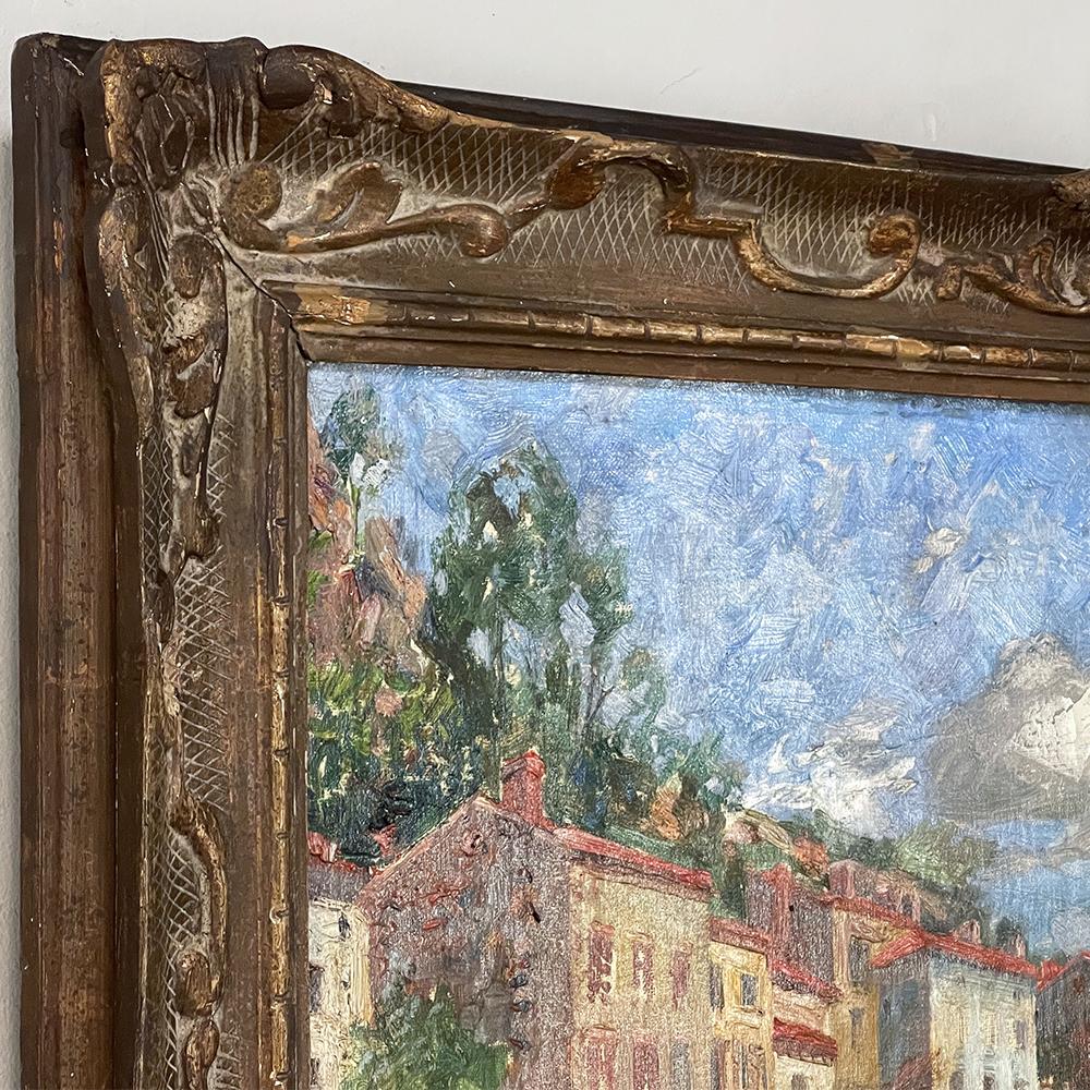 Antique Framed Oil Painting on Canvas by Jean Chaleye '1878-1960' For Sale 7