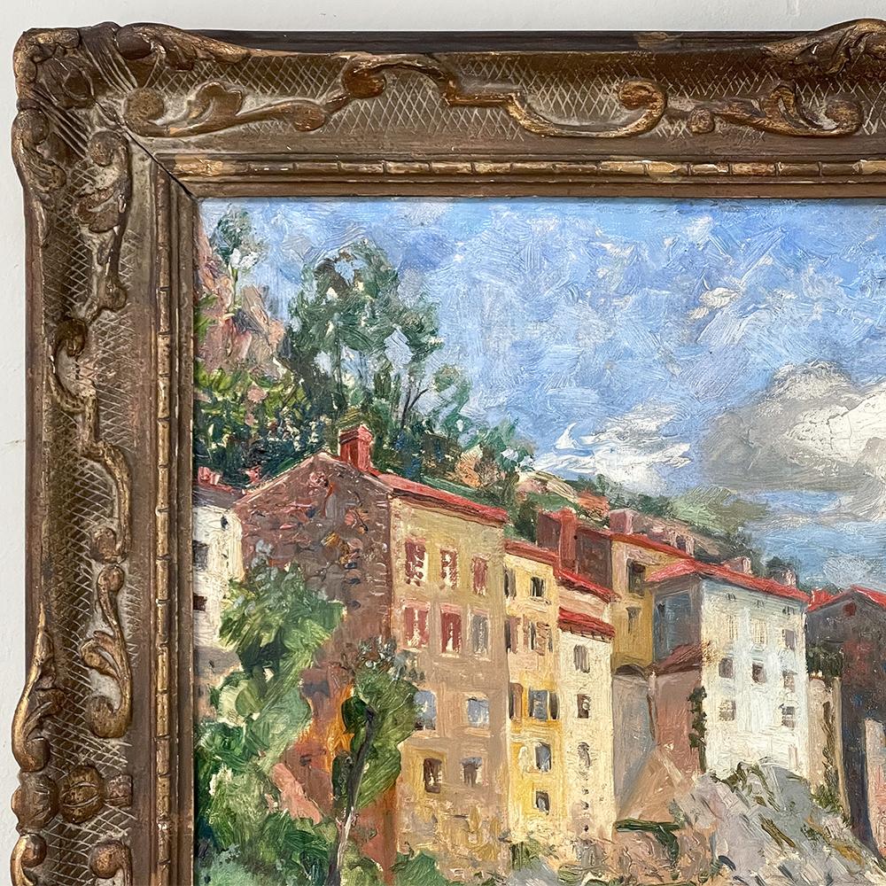 Antique Framed Oil Painting on Canvas by Jean Chaleye '1878-1960' In Good Condition For Sale In Dallas, TX
