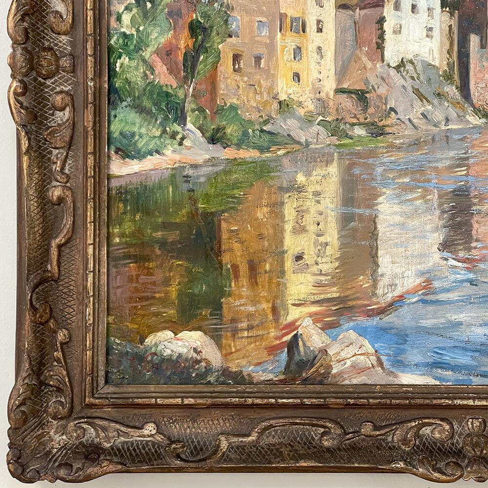 Antique Framed Oil Painting on Canvas by Jean Chaleye '1878-1960' For Sale 2