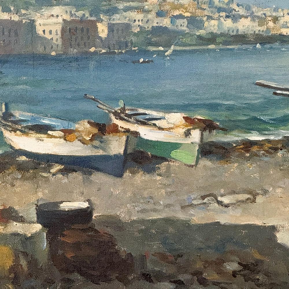 Dipinto a olio su tela con cornice antica di Massimo Salvati in vendita 3