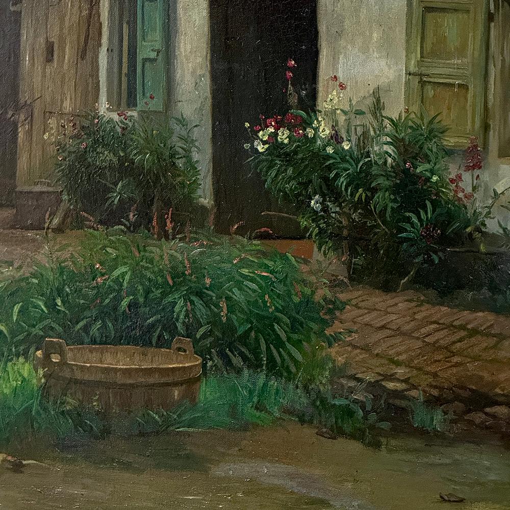 Antico dipinto a olio su tela con cornice di Omer Coppens (1864-1926) in vendita 4