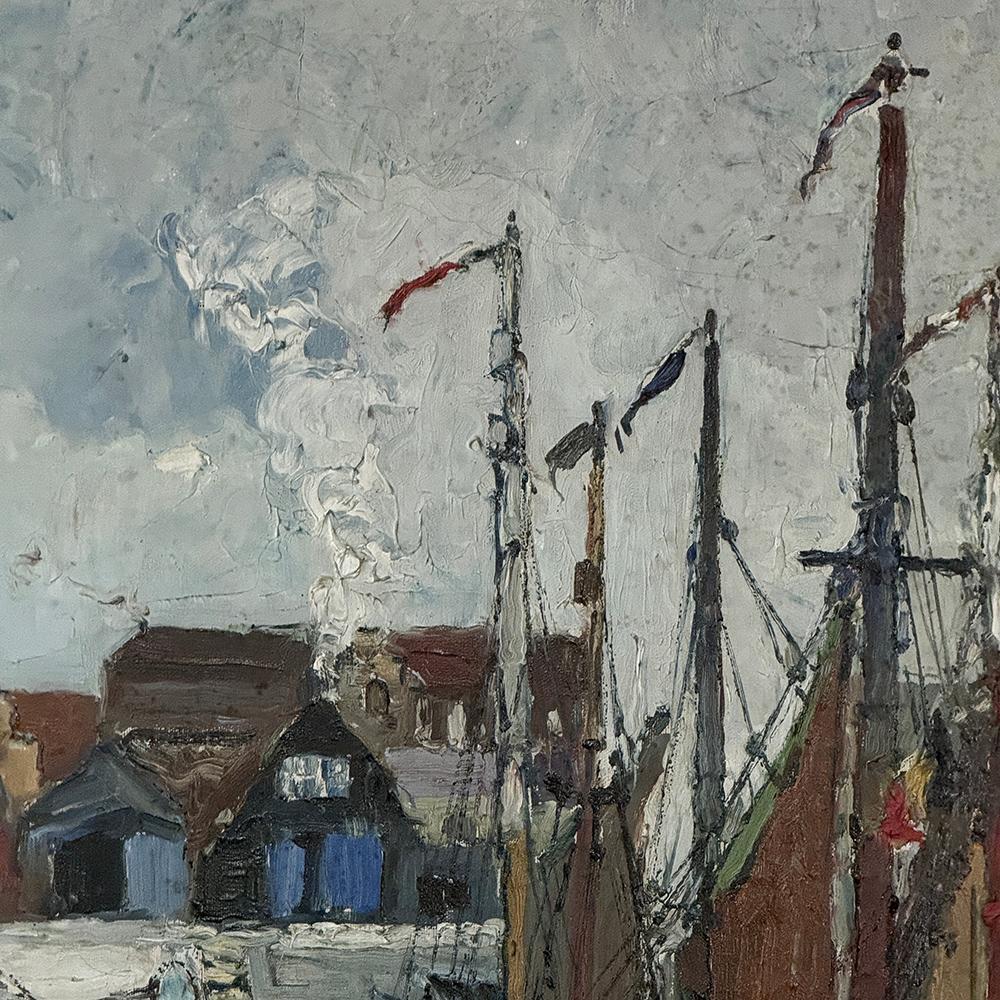 Antikes gerahmtes Ölgemälde auf Leinwand von Rene Clarot (1882-1972) im Angebot 3