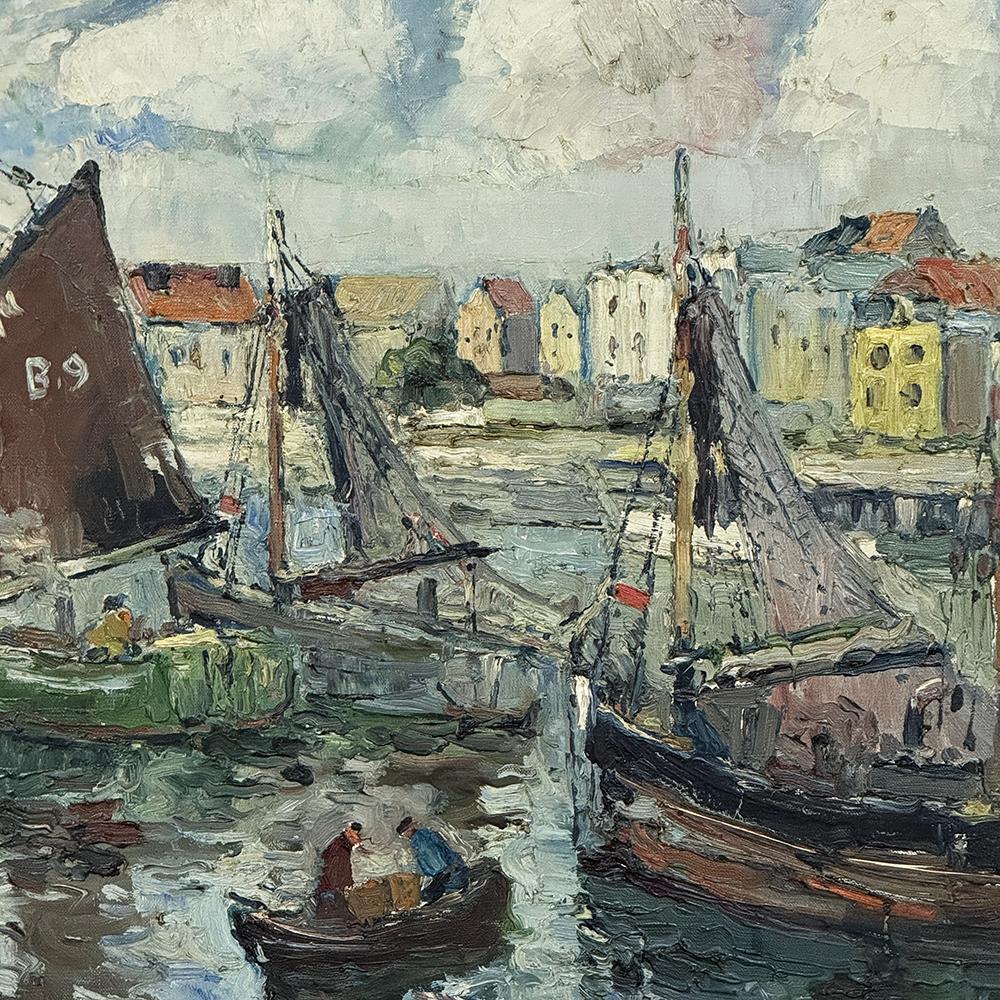 Antikes gerahmtes Ölgemälde auf Leinwand von Rene Clarot (1882-1972) im Angebot 3