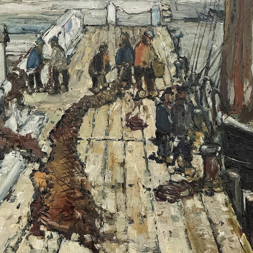 Antikes gerahmtes Ölgemälde auf Leinwand von Rene Clarot (1882-1972) im Angebot 4
