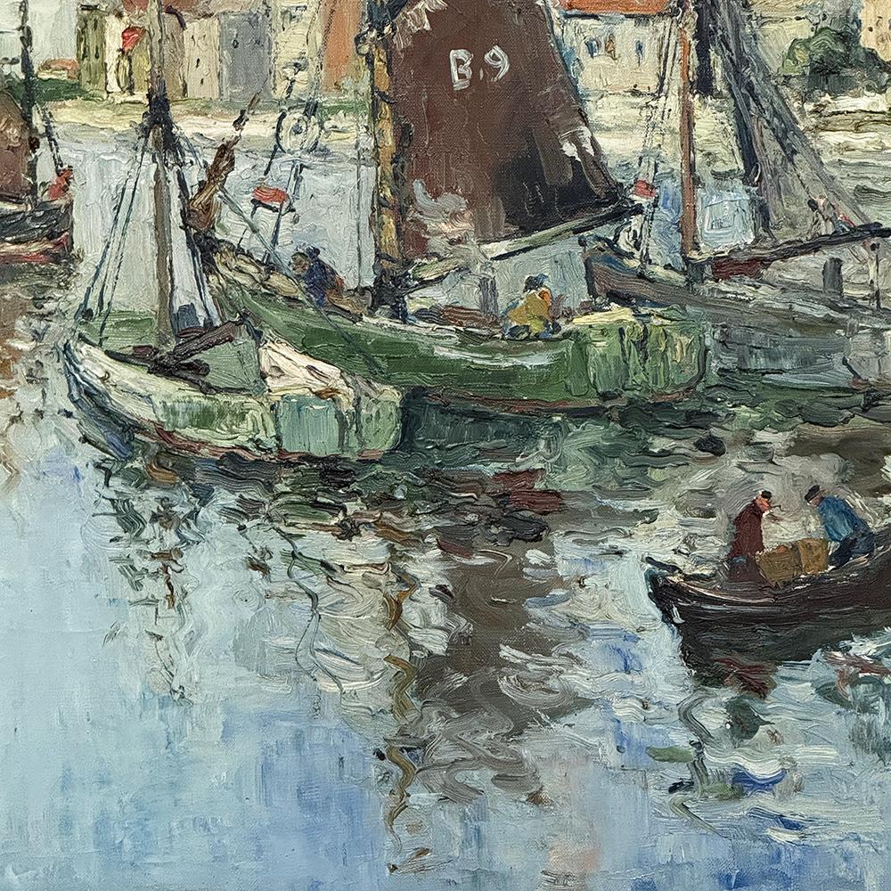 Antikes gerahmtes Ölgemälde auf Leinwand von Rene Clarot (1882-1972) im Angebot 4