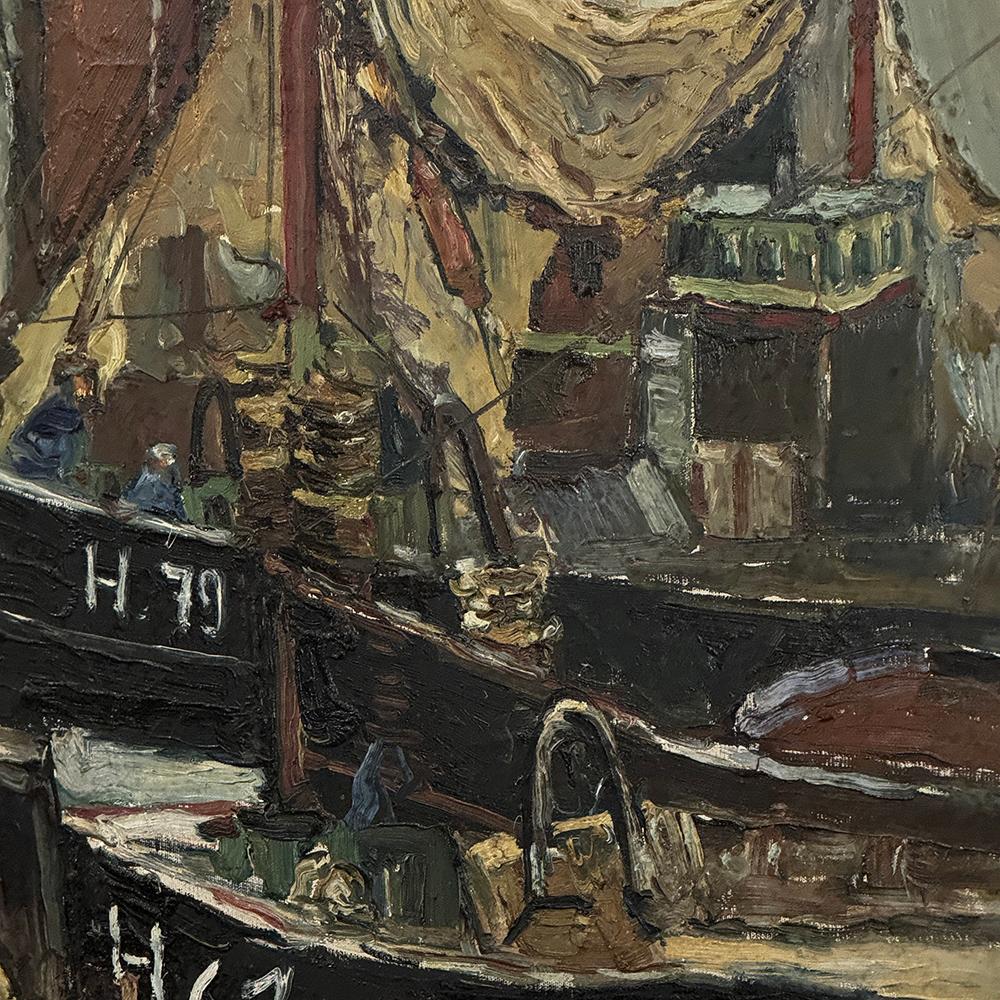 Antikes gerahmtes Ölgemälde auf Leinwand von Rene Clarot (1882-1972) im Angebot 5