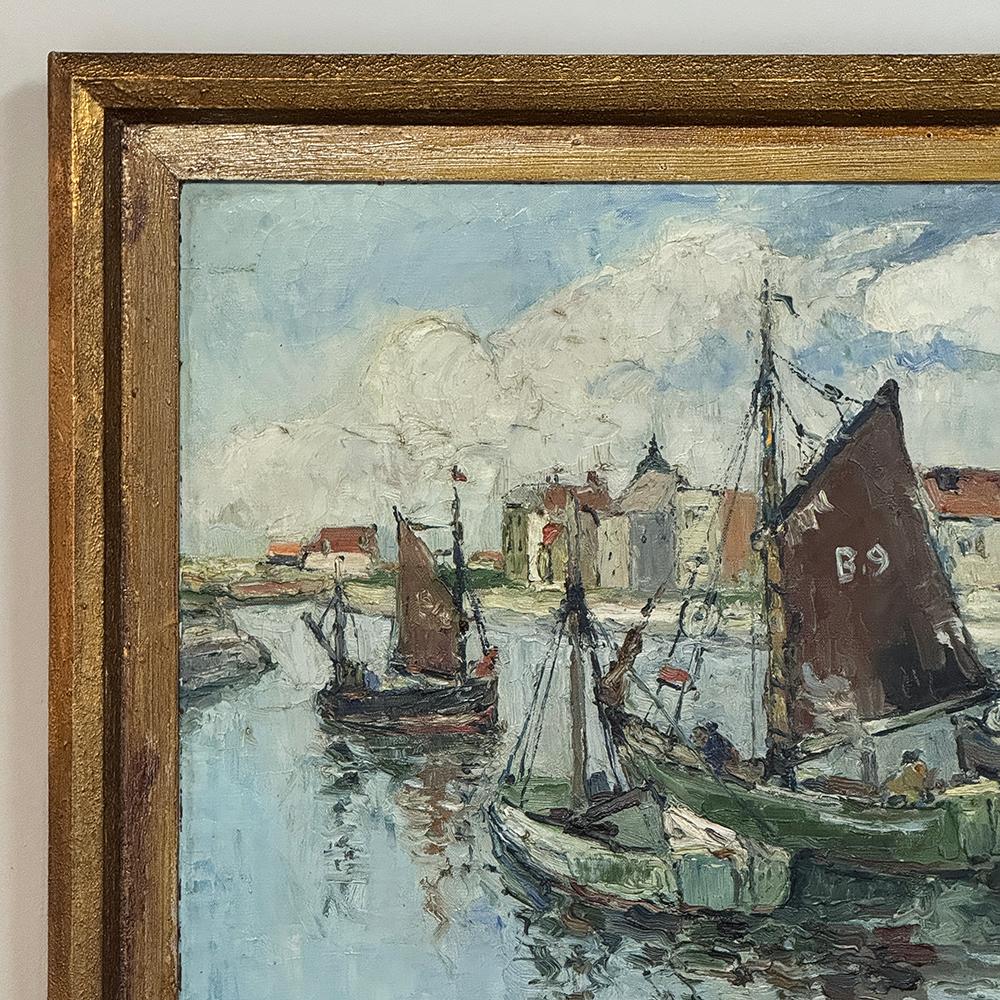 Antikes gerahmtes Ölgemälde auf Leinwand von Rene Clarot (1882-1972) im Zustand „Gut“ im Angebot in Dallas, TX