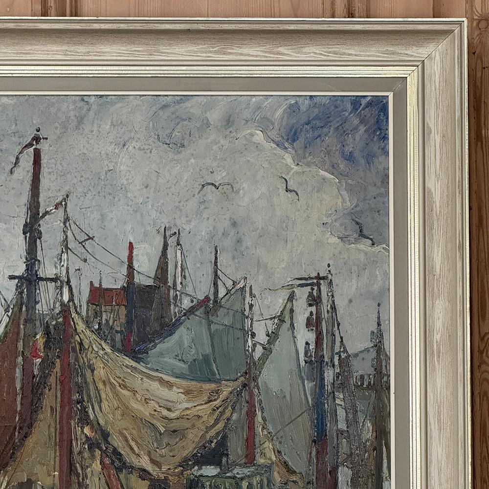 Antikes gerahmtes Ölgemälde auf Leinwand von Rene Clarot (1882-1972) (Mitte des 20. Jahrhunderts) im Angebot