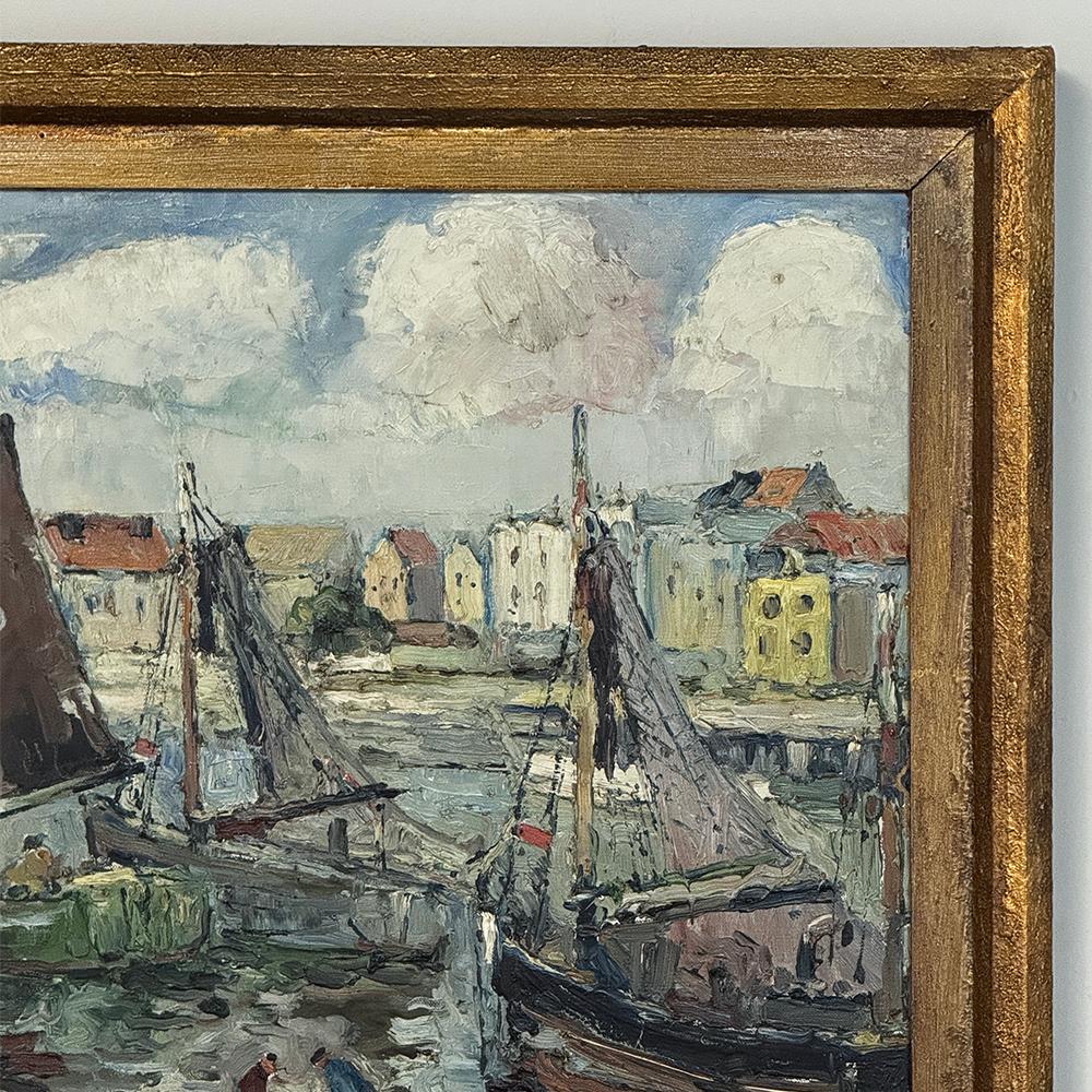 Antikes gerahmtes Ölgemälde auf Leinwand von Rene Clarot (1882-1972) (Mitte des 20. Jahrhunderts) im Angebot