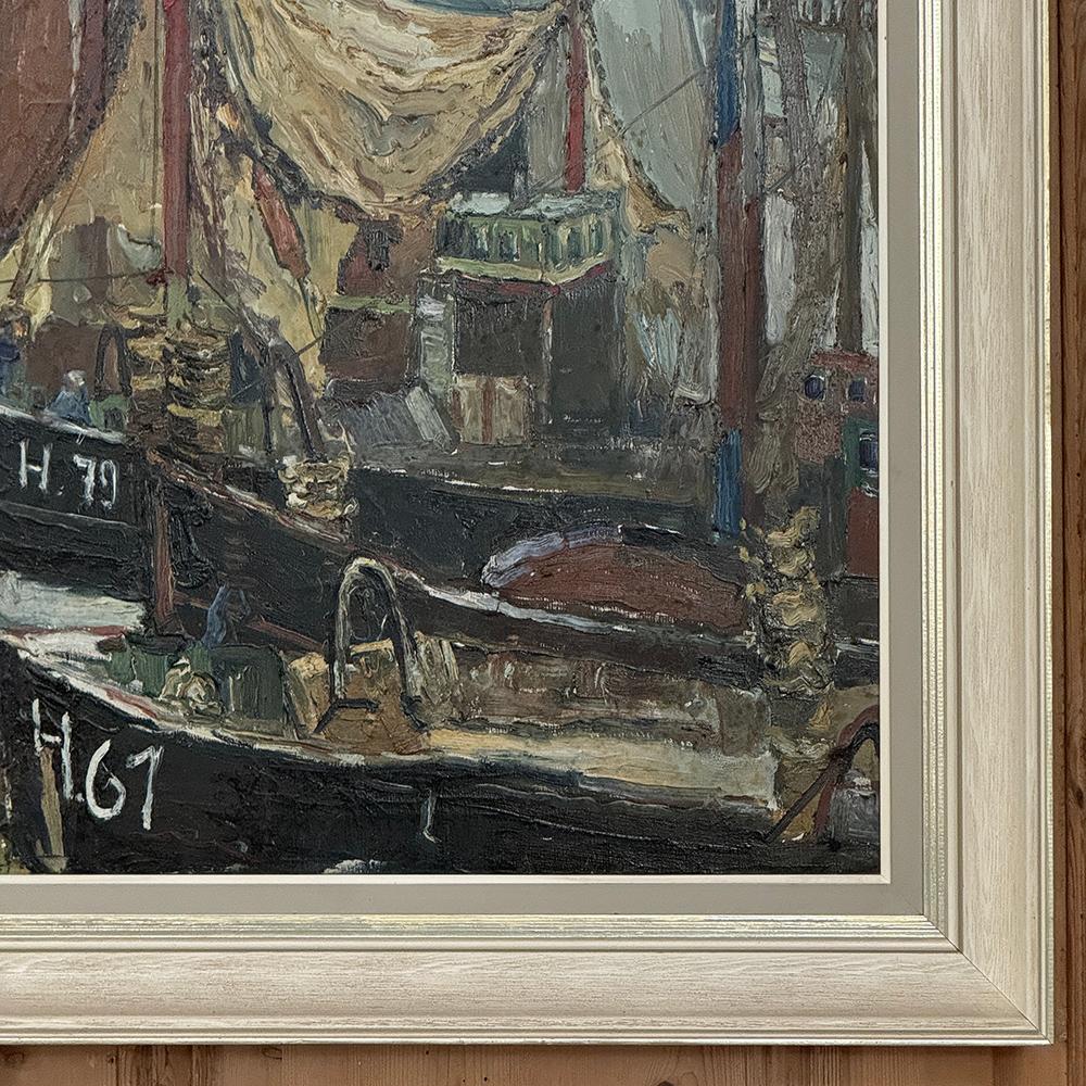 Antikes gerahmtes Ölgemälde auf Leinwand von Rene Clarot (1882-1972) im Angebot 1