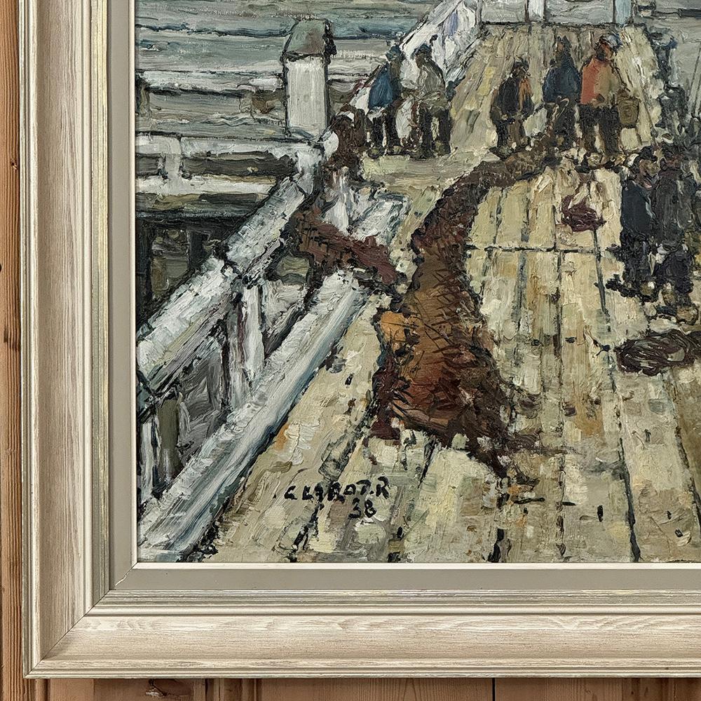 Antikes gerahmtes Ölgemälde auf Leinwand von Rene Clarot (1882-1972) im Angebot 2