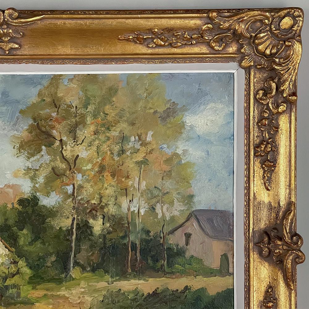 20th Century Antique Framed Oil Painting on Canvas For Sale