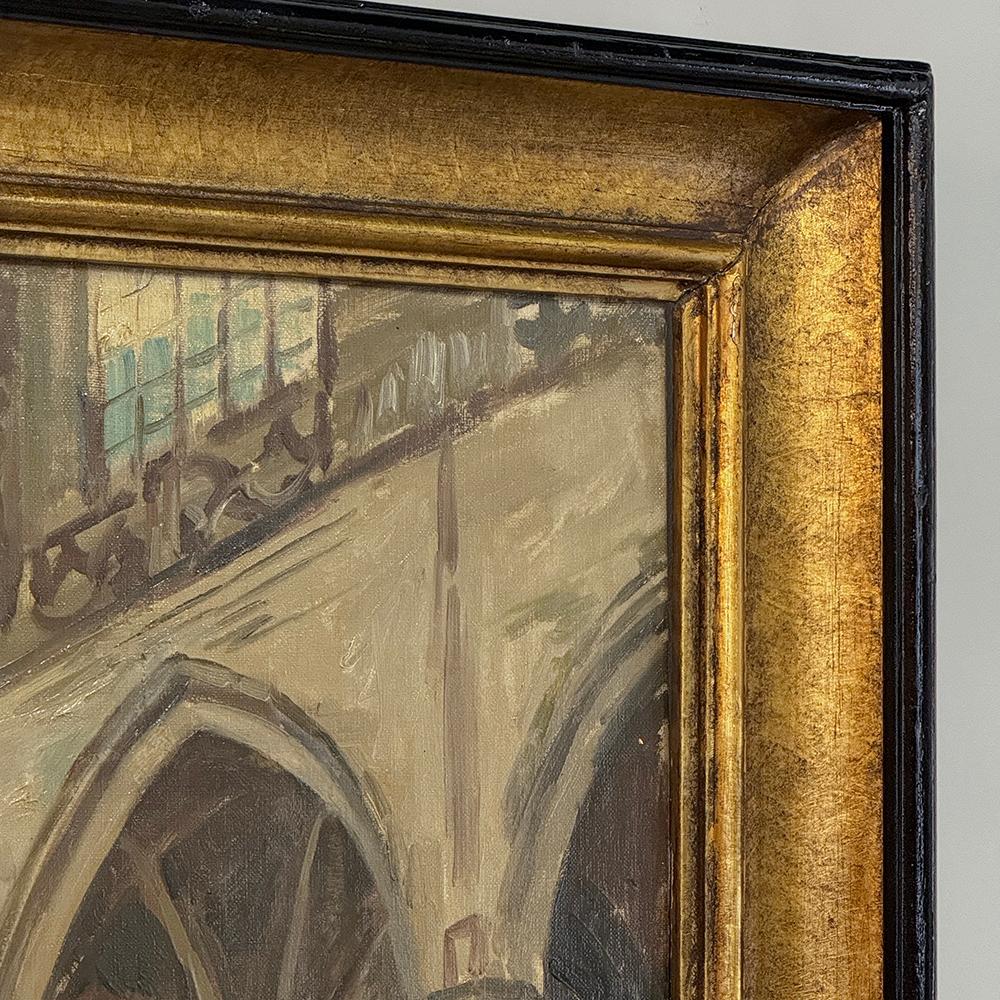 Antique Framed Oil Painting on Canvas signed Rainbo For Sale 6
