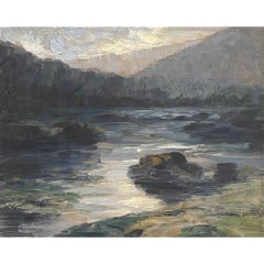 Pittura ad olio su pannello di Dieudonne Jacobs con cornice antica