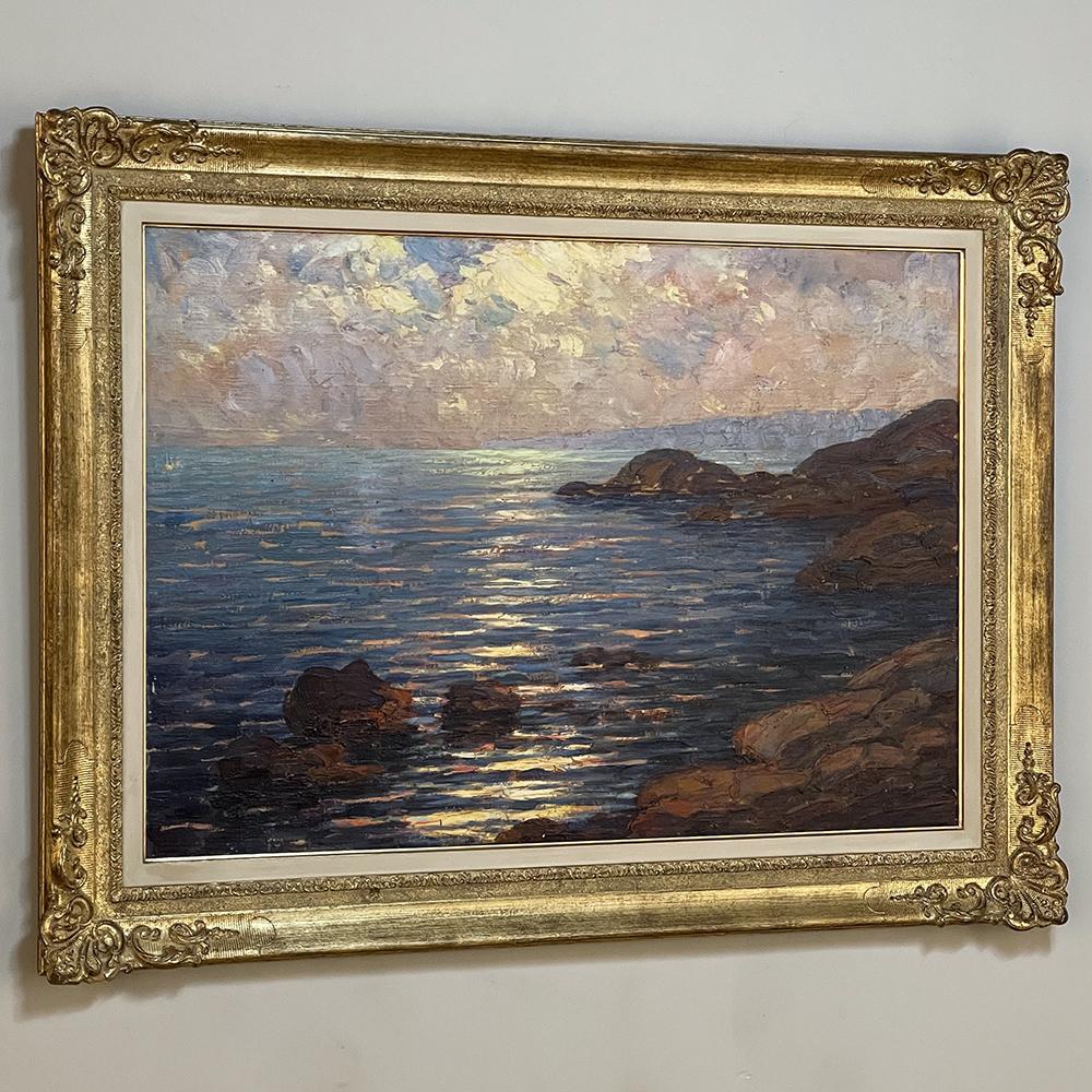 Expressionist Antique Framed Oil Painting on Panel by Dieudonne Jacobs For Sale