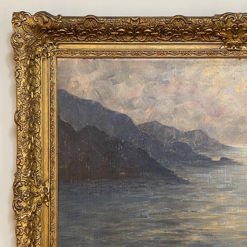 Dipinto a mano Pittura ad olio su pannello di Dieudonne Jacobs con cornice antica in vendita