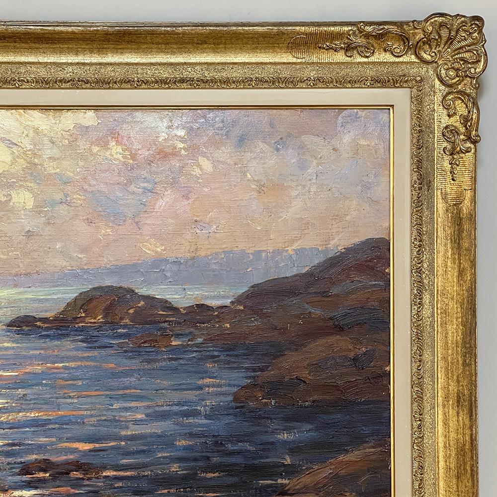 Antique Framed Oil Painting on Panel by Dieudonne Jacobs In Good Condition For Sale In Dallas, TX