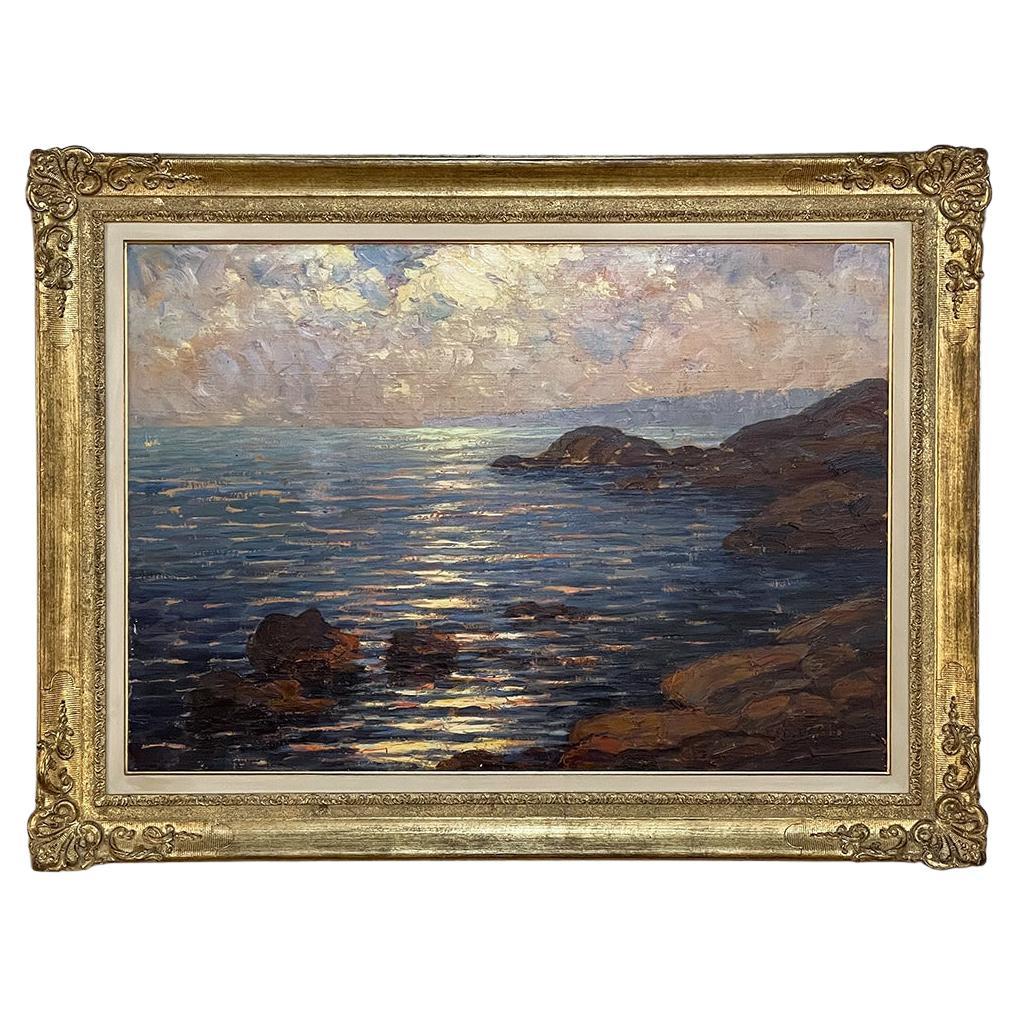 Antique Framed Oil Painting on Panel by Dieudonne Jacobs