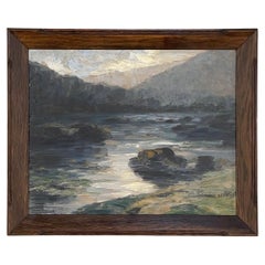 Antique Framed Oil Painting on Panel by Dieudonne Jacobs