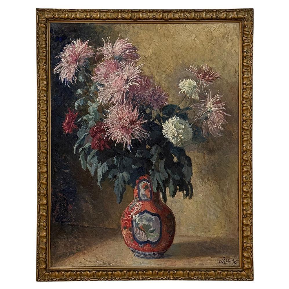 Antikes gerahmtes Ölgemälde auf Tafel von Joseph Couture (1890-1965)