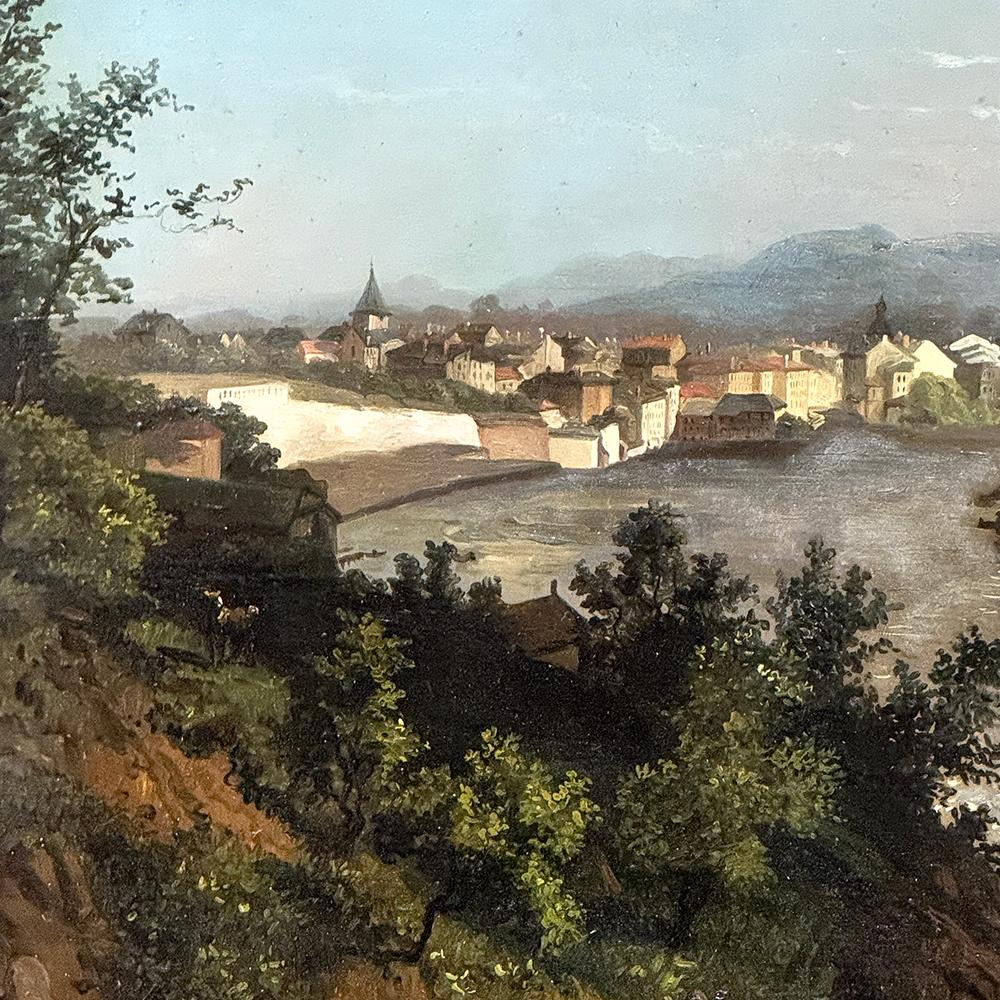 Peinture à l'huile sur panneau de bois de Wachau, Autriche, 18e siècle en vente 3